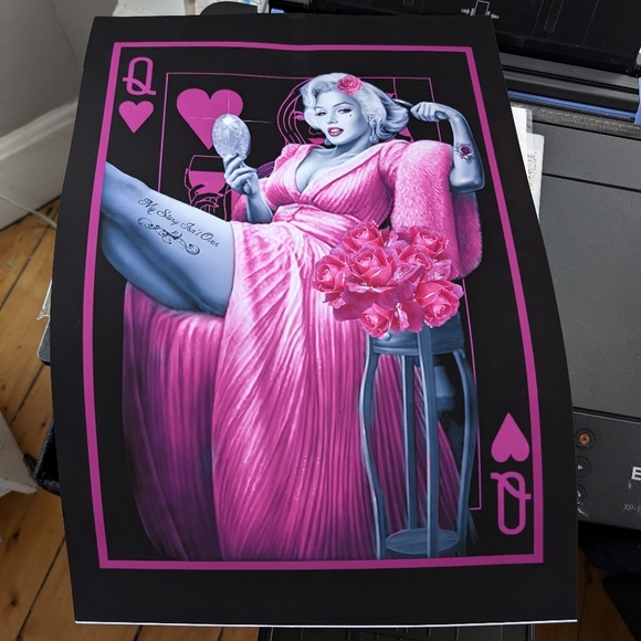 Marilyn Monroe  pink GANGSTER Art  poster - Picture 3 of 9